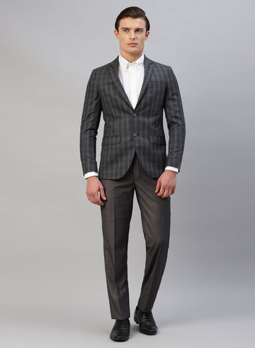 Dark Grey checks Formal Jacket