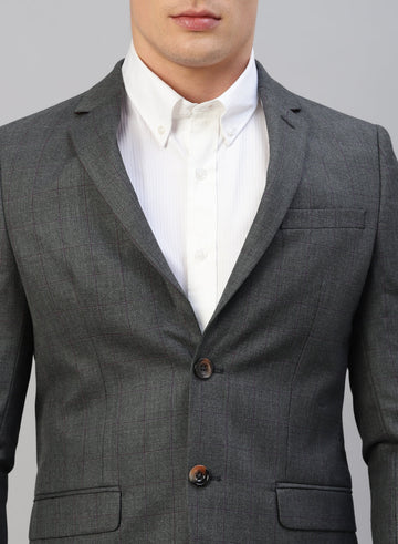 Charcoal checks Formal Jacket