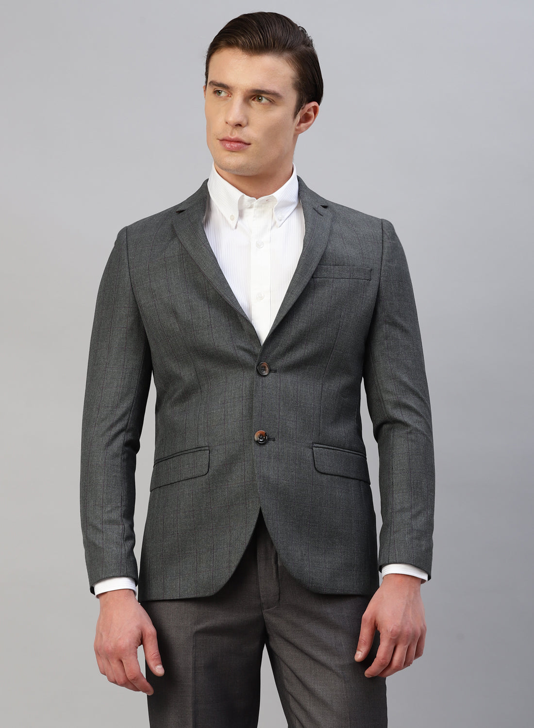 Charcoal checks Formal Jacket