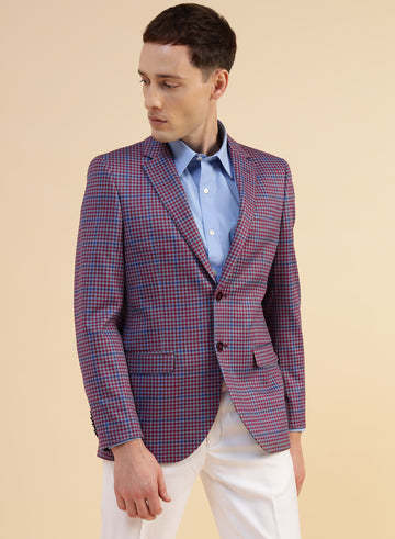 Blue & Red Uncrushable Check Jacket