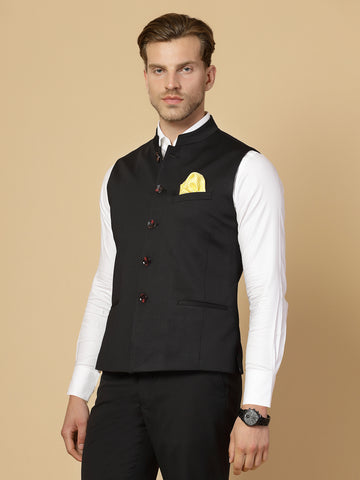 Black Uncrushable Nehru Jacket