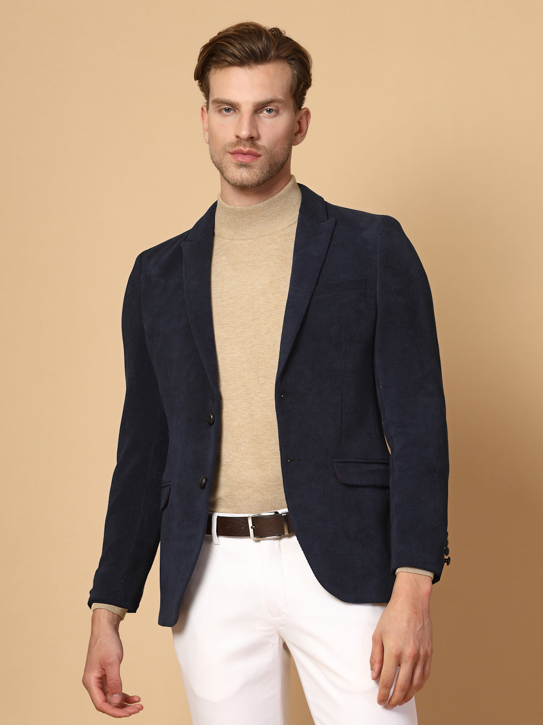 Navy Uncrushable Cord Jacket