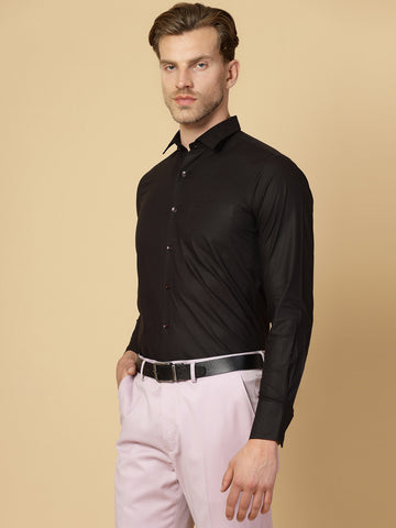 Black 100% Cotton Structured Shirt