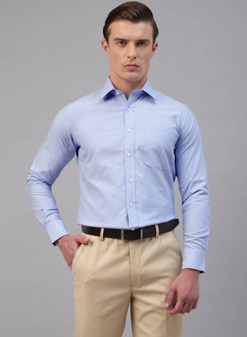 Light Blue Cotton Full Sleeve Shirt