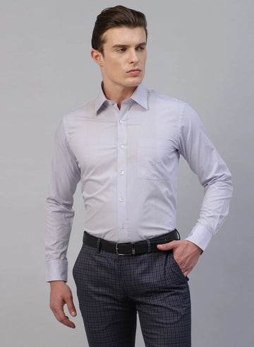 Mauve 100% Cotton Structured Formal Shirt