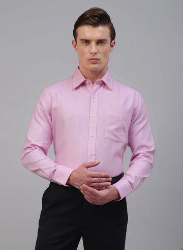 Light Pink 100% Cotton Structured Formal Shirt