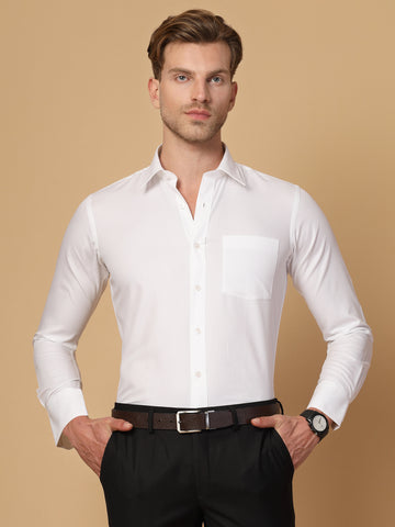 White 100% Cotton  Structured Shirt