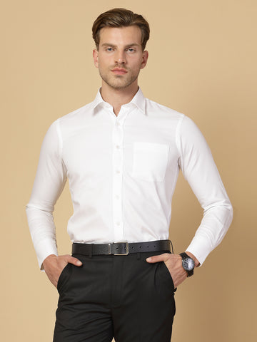 White 100% Cotton Structured Shirt