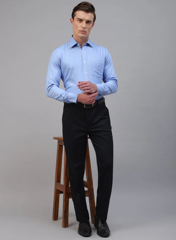 Blue Bamboo Rayon Full Sleeve Shirt