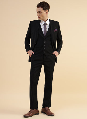 Light Charcoal Polywool 3pcs Suit