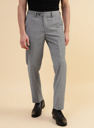 Light Grey Gold Polywool Trouser