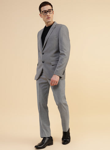 Light Grey Gold Polywool Trouser