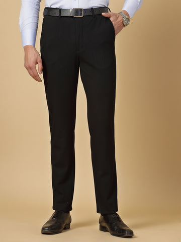 Black Uncrushable Structured Trouser