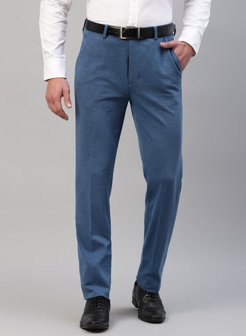 Blue Uncrushable Casual Trouser