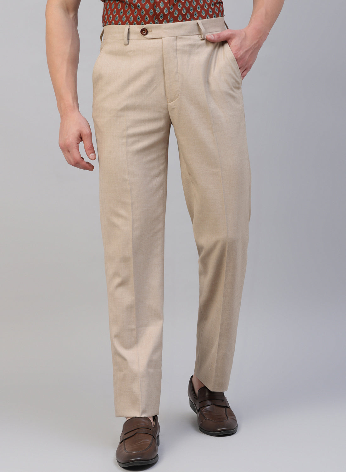 Beige Smart Trouser