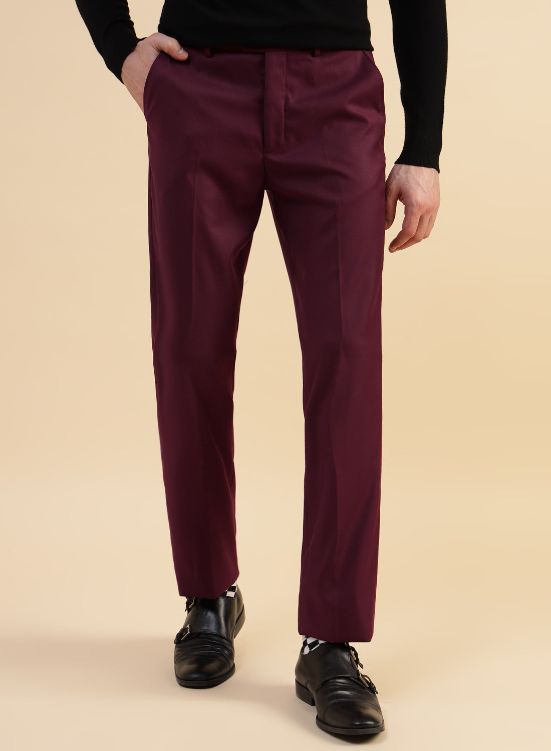 Maroon Smart Trouser