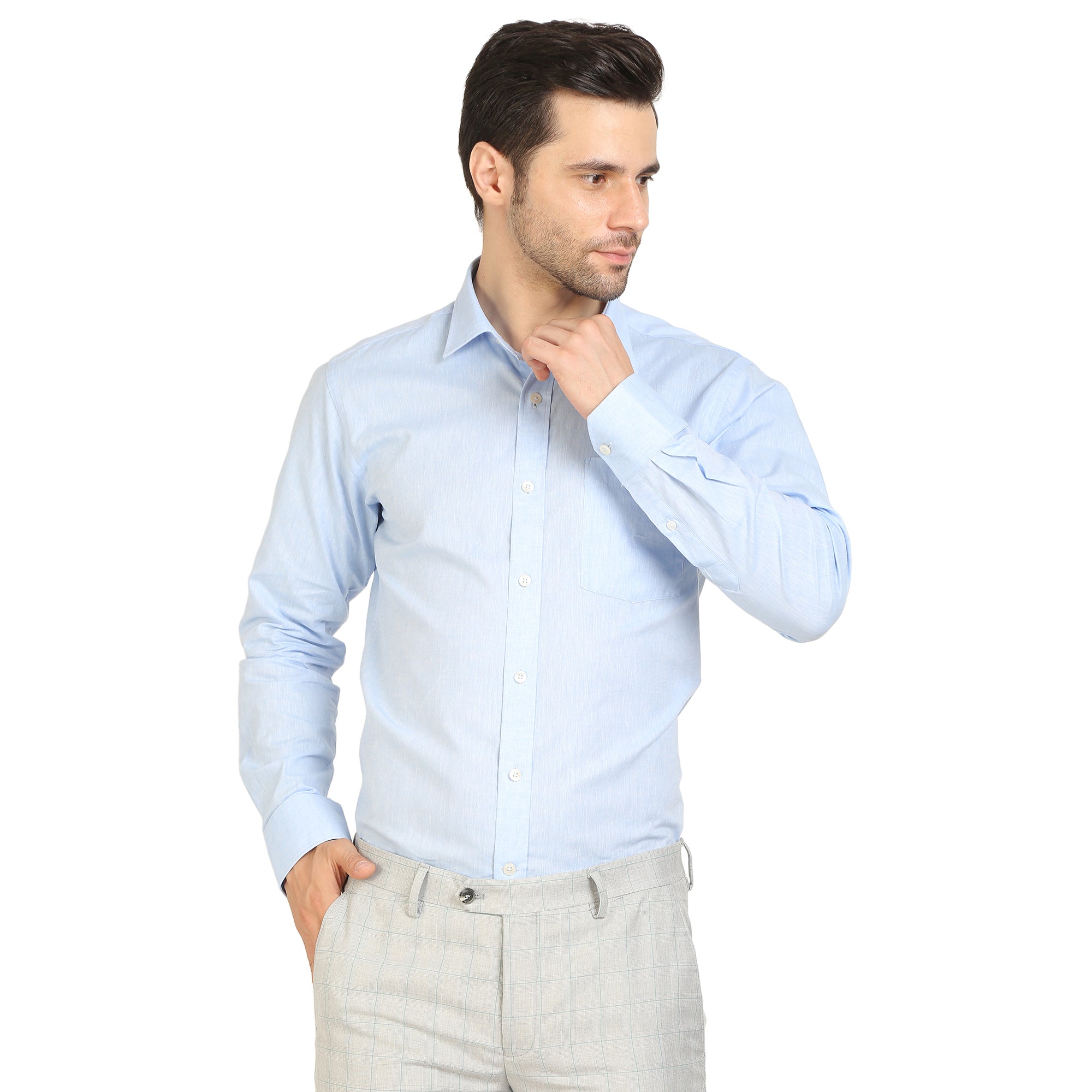 Light blue cheap colour formal shirts