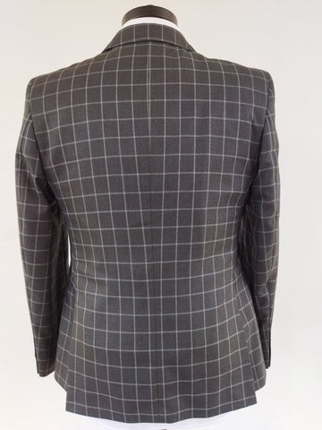 Grey Checkered 3 pcs Suit